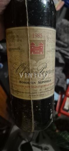 Burdeos Bordeaux superior Clos Peyrin 1985