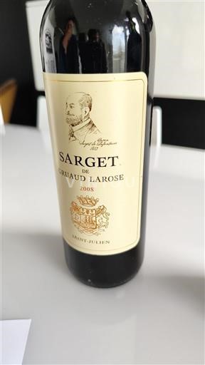 Bordeaux Saint-Julien Château Gruaud Larose Sarget de Gruaud Larose 2008