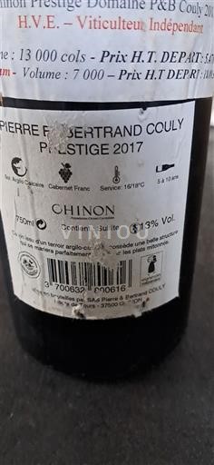 Vale do Loire Chinon Pierre et Bertrand Couly Prestige 2017