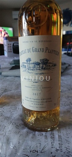 Burdeos Primeras Colinas de Burdeos Château Grand Plantier 2017