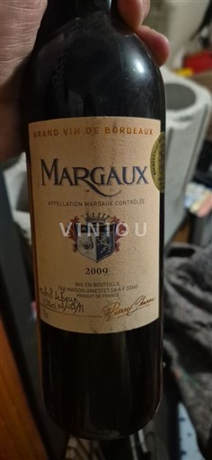 Bordeaux Margaux Pierre Chaneau 2009