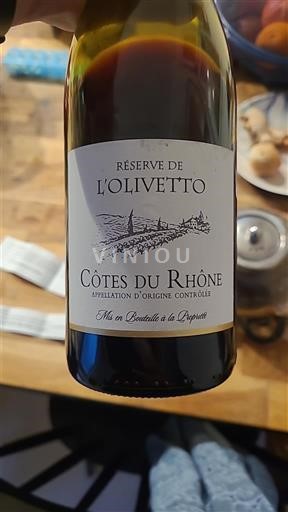 Rhônedalen Côtes du Rhône L'Olivetto Réserve de L'Olivetto Icke årgångsbetecknad