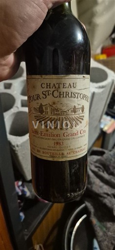 Bordeaux Saint-Émilion Grand Cru Château Tour Saint Christophe 1983