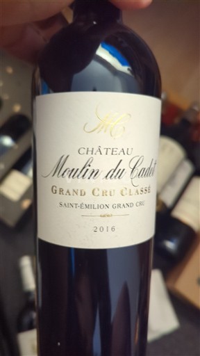 Bordeaux Saint-Émilion Grand Cru Château Moulin du Cadet 2016