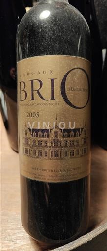 Bordeaux Margaux Château Cantenac Brown Brio de Cantenac Brown 2005