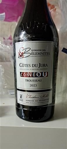 Jura Côtes-du-jura Domaine S Bélemnites Trousseau Conventus 2023