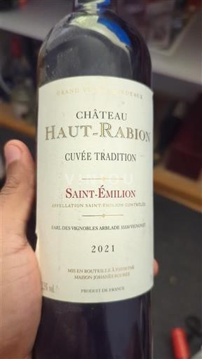 Bordeaux Saint-Émilion Château Haut-Rabion Tradition 2021