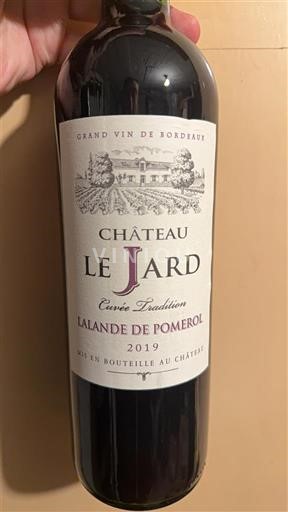 Vina Rouge sec Cuvée Tradition Château Le Jard 2019 Francija Bordeaux Lalande-de-Pomerol AOC