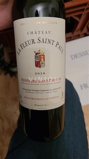 Bordeaux Montagne Saint-Émilion Château La Fleur Saint Paul 2018