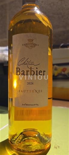 Bordeaux Sauternes Château Barbier 2024