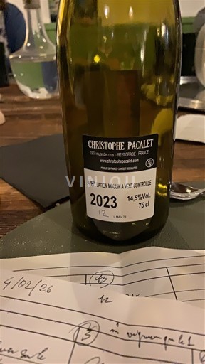 Beaujolais Moulin-à-vent Christophe Pacalet 2023
