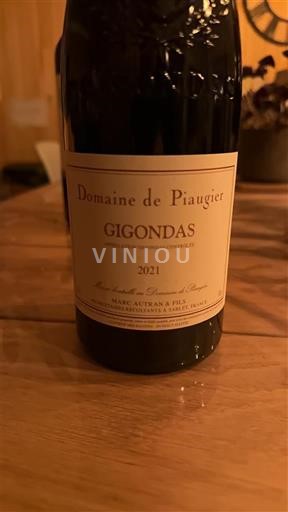 Vine Rouge sec Domaine Piaugier 2021 Frankrig Rhône-dalen Gigondas AOC