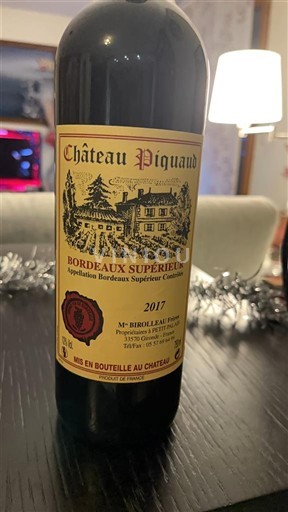 Burdeos Bordeaux superior Château Piquand 2017