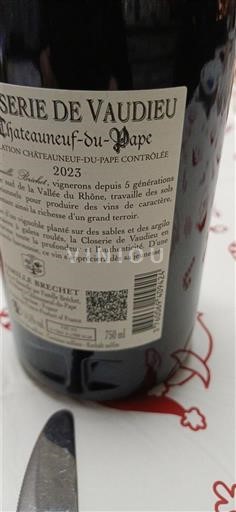 Valle del Ródano Châteauneuf-du-Pape. Château Vaudieu Esprit 2023