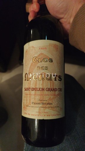 Bordeaux Saint-Émilion Grand Cru Clos des Menuts 1995 1995