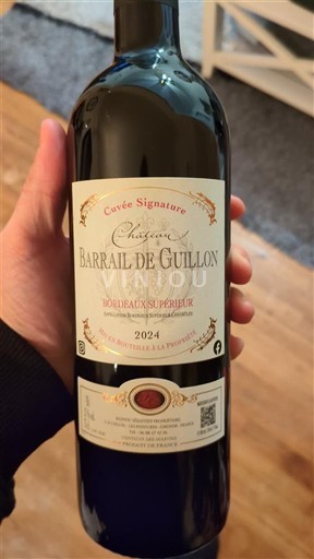 Burdeos Bordeaux superior Château Barrail de Guillon Signature 2024