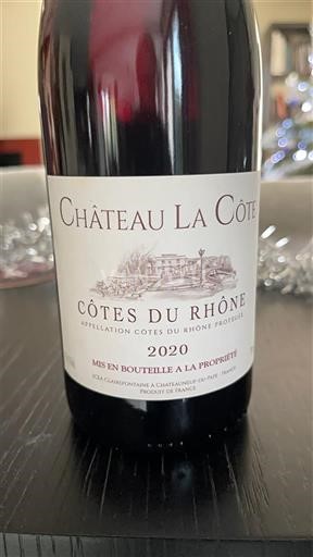 Rhônedalen Côtes du Rhône Château La Côte 2020