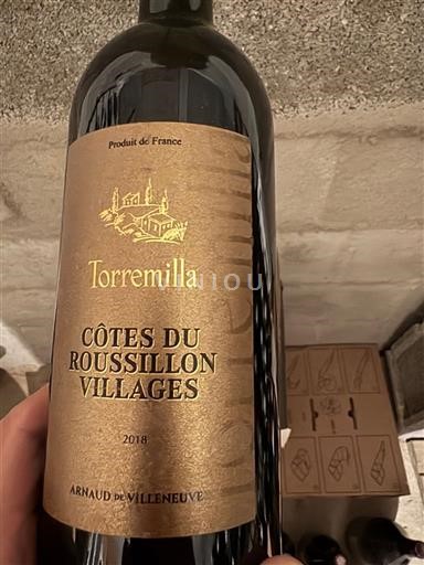 Roussillon Côtes du Roussillon Villages Arnaud de Villeneuve Torremilla 2018