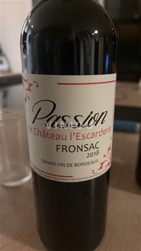 Burdeos Fronsac Château L'Escarderie Passion 2018