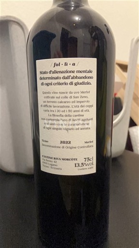 Ticino No especificado Cantine Riva Morcote Follia 2022