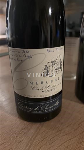 Bourgondië Mercurey Château Chamirey Clos la Perrière Monopole 2020