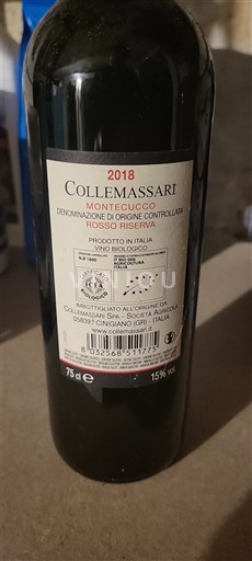 Toscana Non specificato ColleMassari Montecucio Rosso Riserva 2018