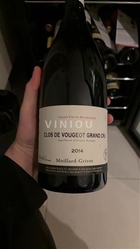 Vinos Rouge sec Moillard-Grivot 2014 Francia Borgoña Clos-de-vougeot AOC Grand Cru