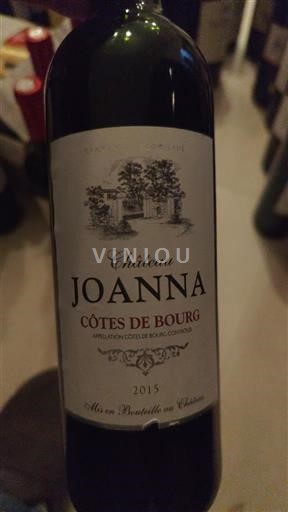 Bordeaux Côtes-de-bourg Château Joanna 2015