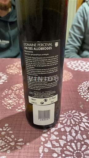 Alpes và các vùng Rhodanien Rượu Allobroges Domaine Perceval 2017