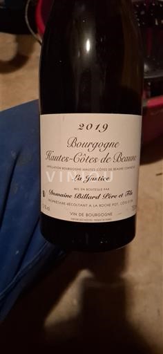 Borgoña No especificado Domaine Billard Père et Fils La Justice 2019