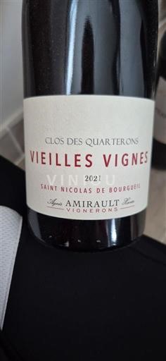Verërat Rouge sec Vieilles Vignes Amirault 2021 Francë Lugina e Luarës Shën Nikolla i Burgelit AOC