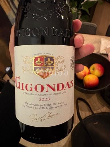 Rượu vang Rouge sec Pierre Chanau 2023 Pháp Thung lũng Rhône Gigondas AOC