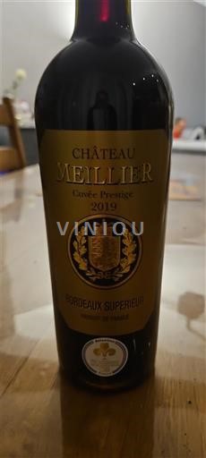 Burdeos Bordeaux superior Château Meillier Prestige 2019