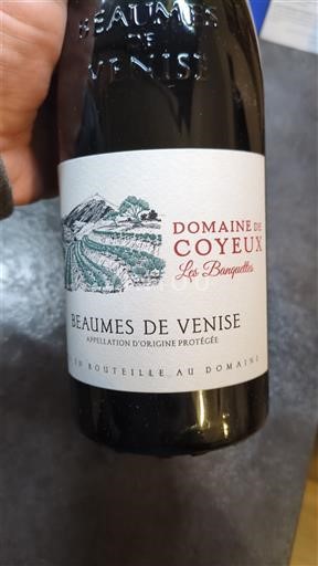 Vinhos Rouge sec Les Banquettes Domaine Coyeux 2023 França Vale do Ródano Beaumes de Venise AOC