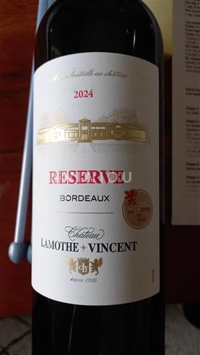 Bordeaux Château Lamothe-Vincent Réserve 2024