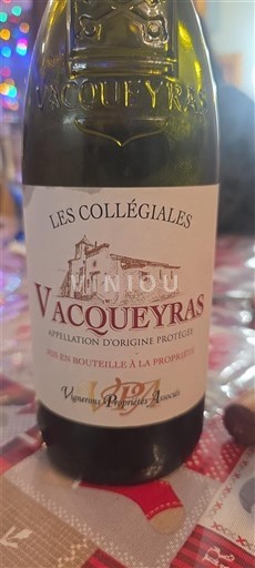Thung lũng Rhône Vacqueyras Vignerons Propriétés Associés Les Collégiales 2017