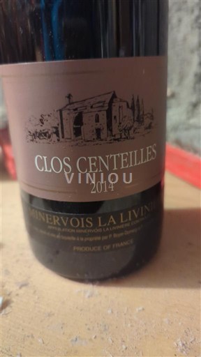 Languedoc Minervois-la-Livinière Clos Centeilles 2014
