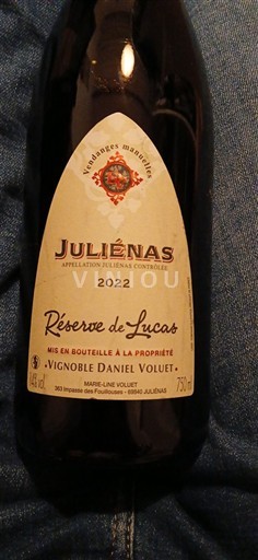 Beaujolais Juliénas Vignoble Daniel Voluet Réserve de Lucas 2022