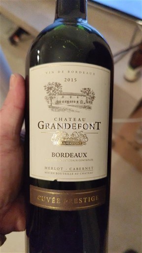 Bordeaux Château Grandefont Prestige 2015