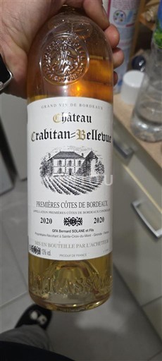 Burdeos Primeras Colinas de Burdeos Château Crabitan-Bellevue 2020