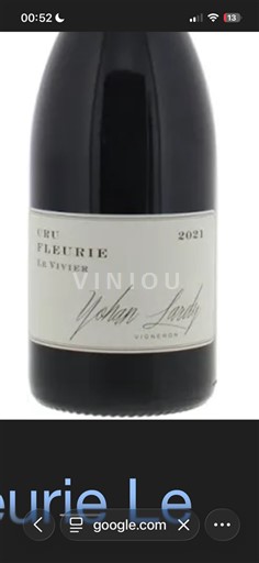 Beaujolais Fleurie Yohan Lardy Le Vivier 2021