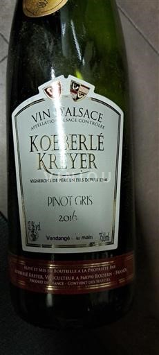 Alsace Koerberlé Kreyer 2016