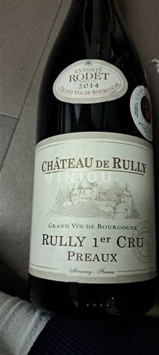 Borgoña No especificado Premier Cru Château Rully Preaux 2014