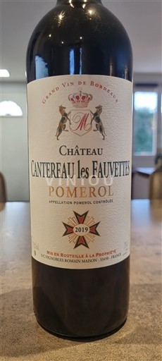 Bordeaux Pomerol Domaine Romain maison Château Cantereau les Fauvettes 2019