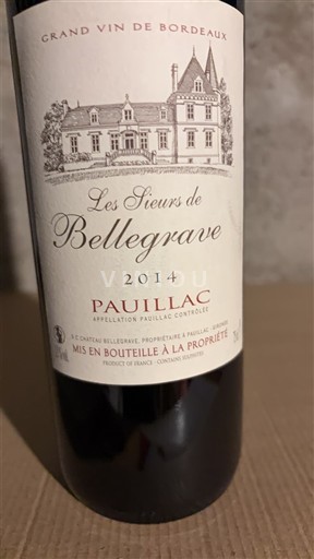 Bordeaux Pauillac Château Belles-Graves Les Sœurs de Bellegrave 2014