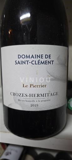 Vallée du Rhône Crozes-hermitage Domaine Saint-Clément Le Pierrier 2019