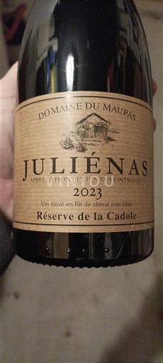 Beaujolais Juliénas Domaine Maupas Réserve de la Cadole 2023