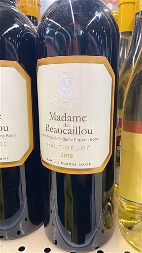 Bordéus Haut-Médoc Madame de Beaucaillou 2019
