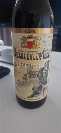 Vaud Lavaux AOC Dézaley de la Ville de Lausanne Syrah - Clos des Abbayes Réserve 2022
