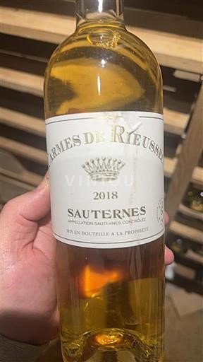 Bordeaux Sauternes Château Rieussec Carmes de Rieussec 2018